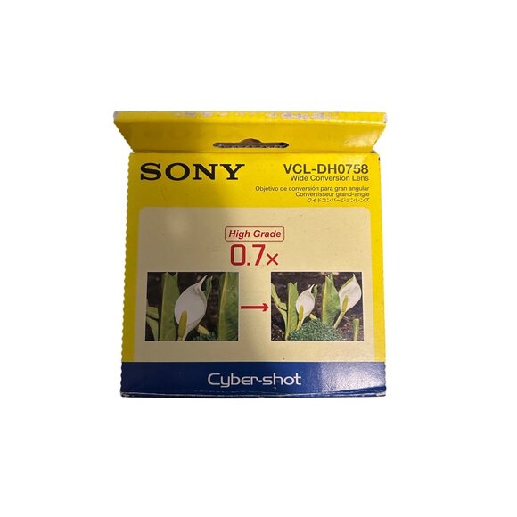 Sony VCL-DH0758 Wide Conversion Lens 0.7x High Grade For Cyber-shot DSC-H5 H2 H1 - Picture 2 of 4